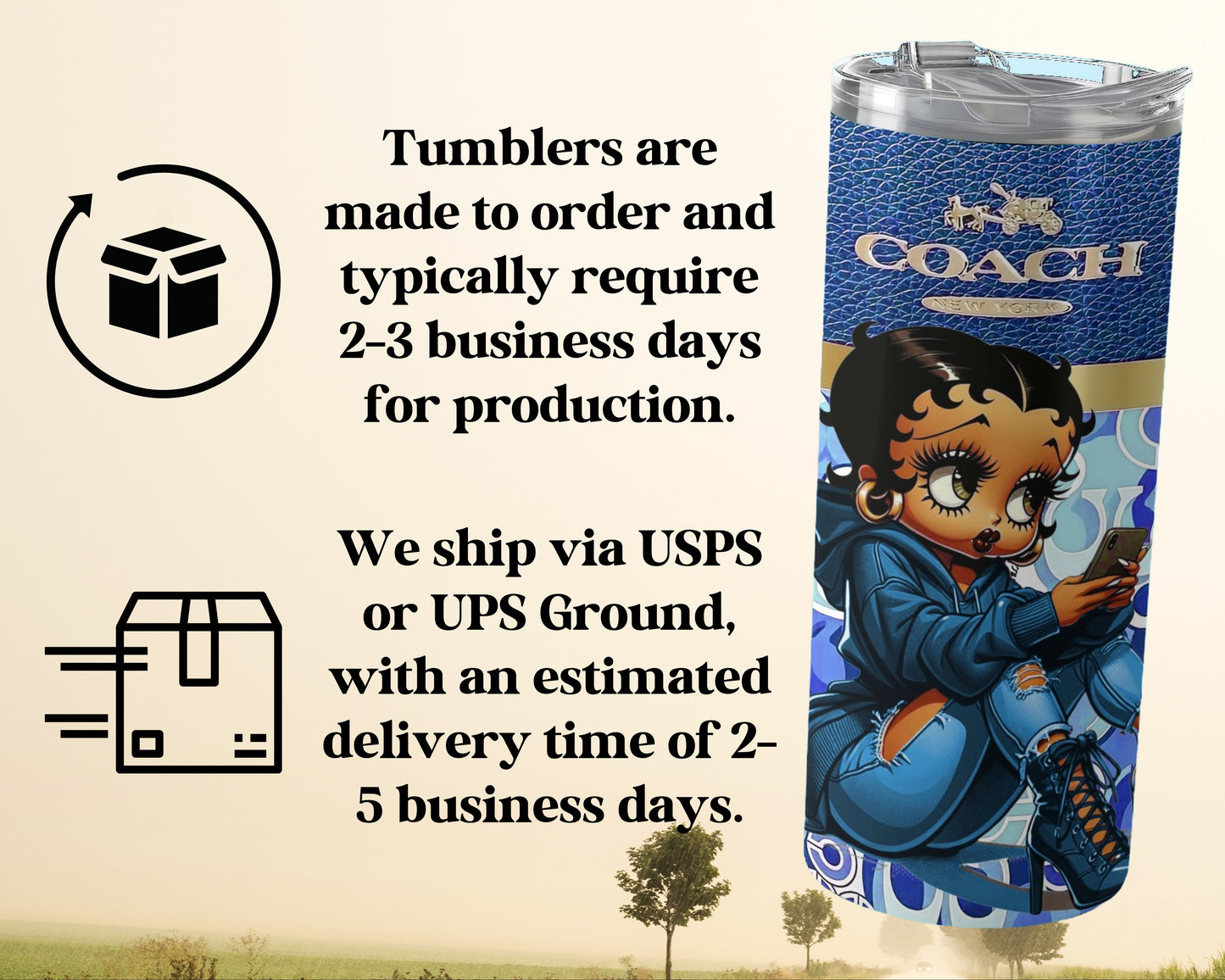Personalized Tumbler with Cartoon Character product type