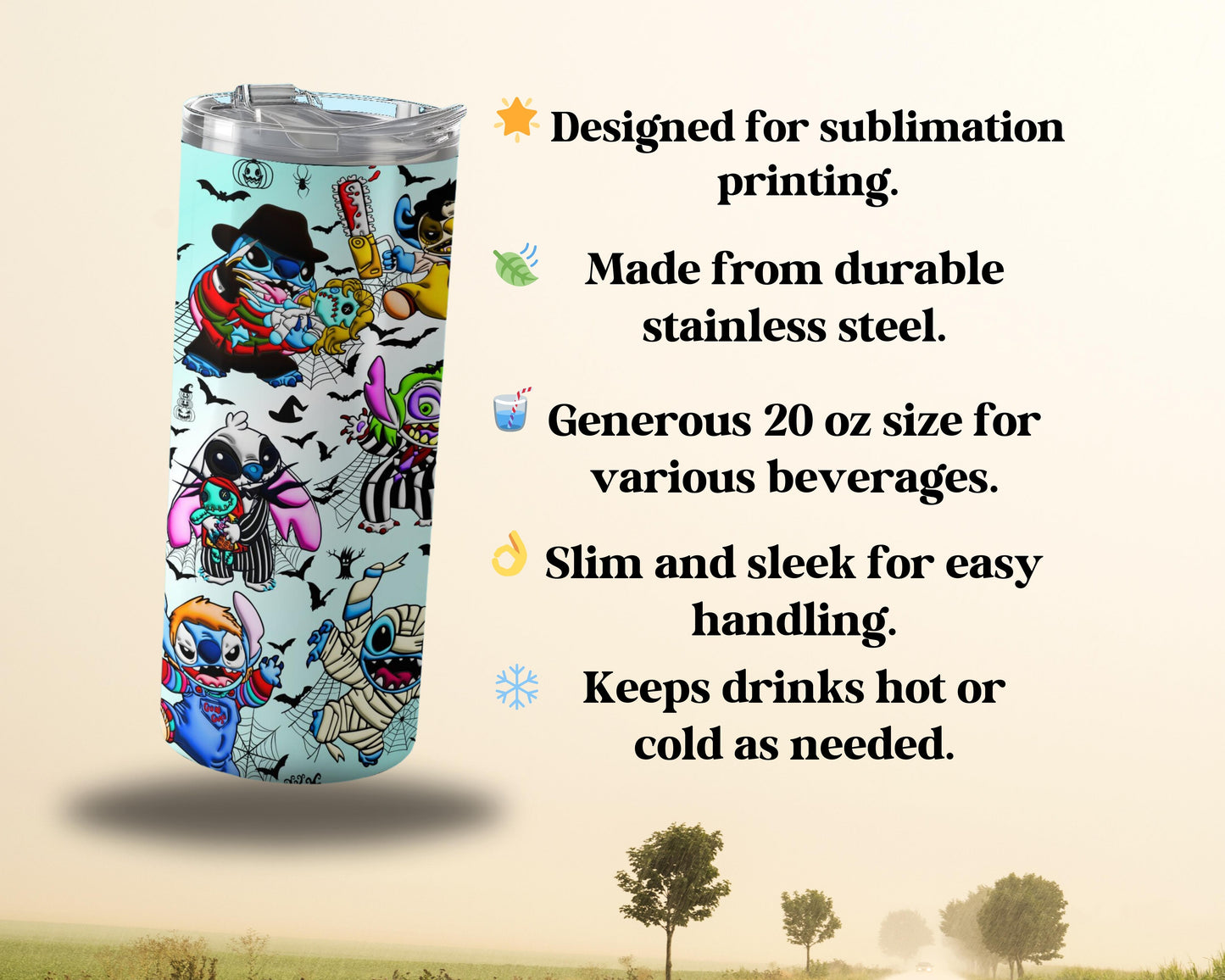 Colorful Cartoon Design Insulated Tumbler product
