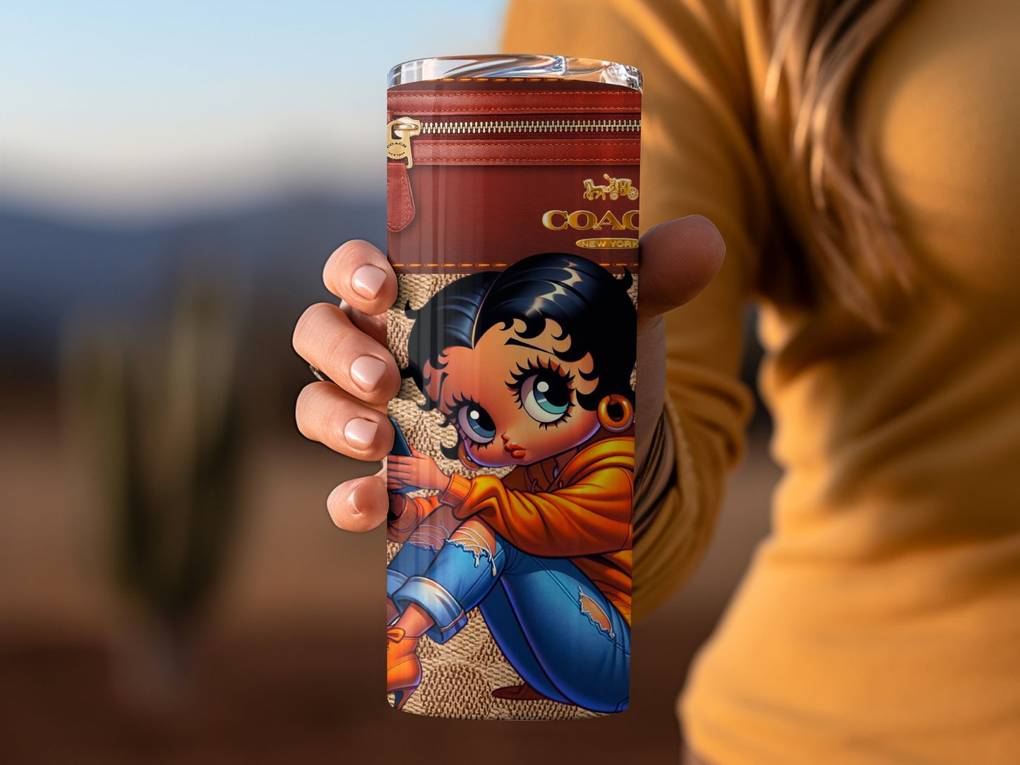 Cute Cartoon Girl Art Print Tumbler Product