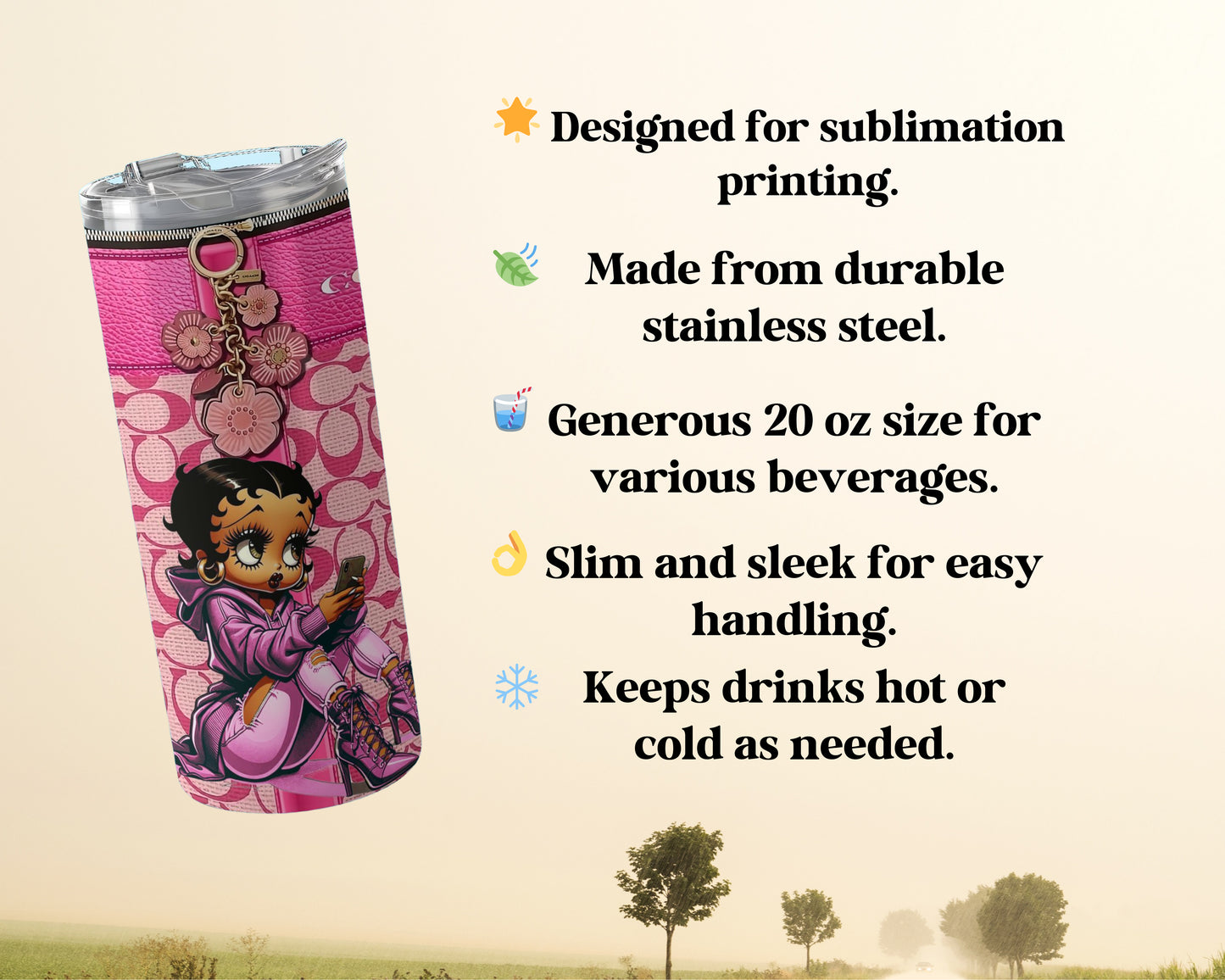 Cute Cartoon Character 20 oz Beverage Holder product