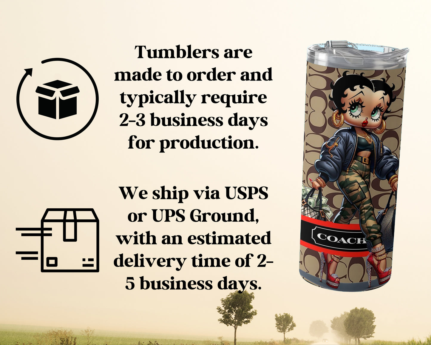 Customized Character Design Travel Tumbler product