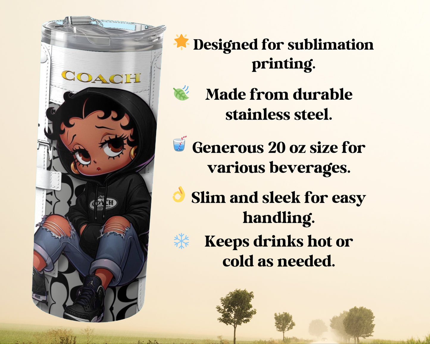 Stylish Hip Cartoon Character Travel Mug product