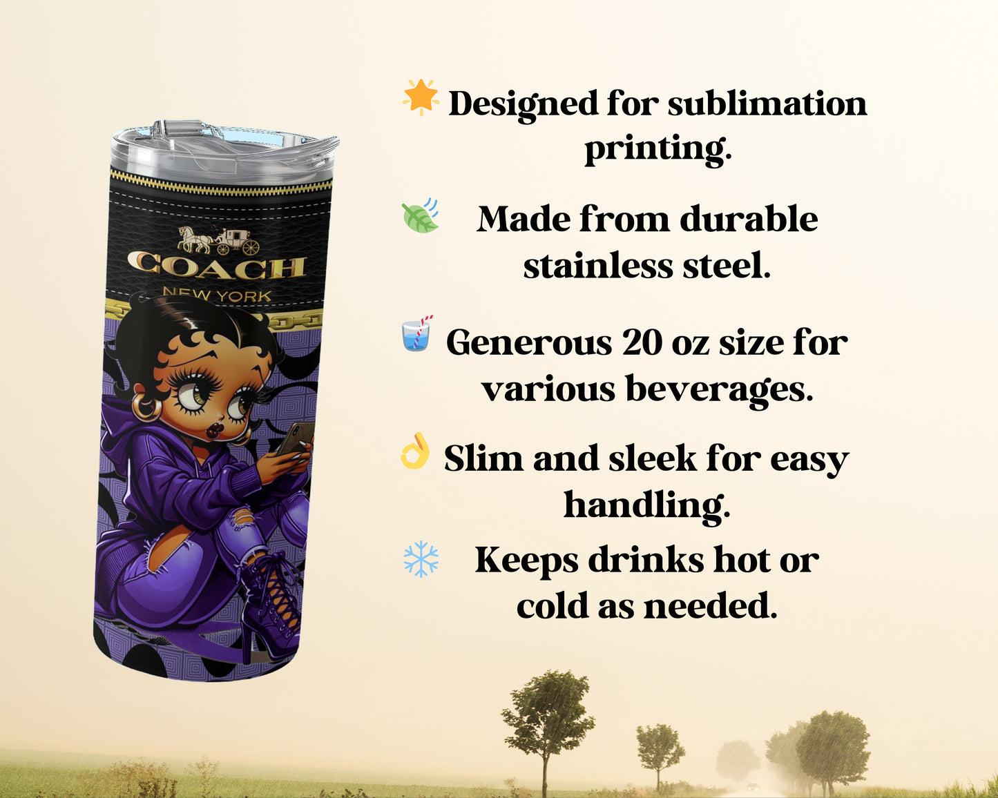 20 oz Sublimation Printing Slim Drinkware Product
