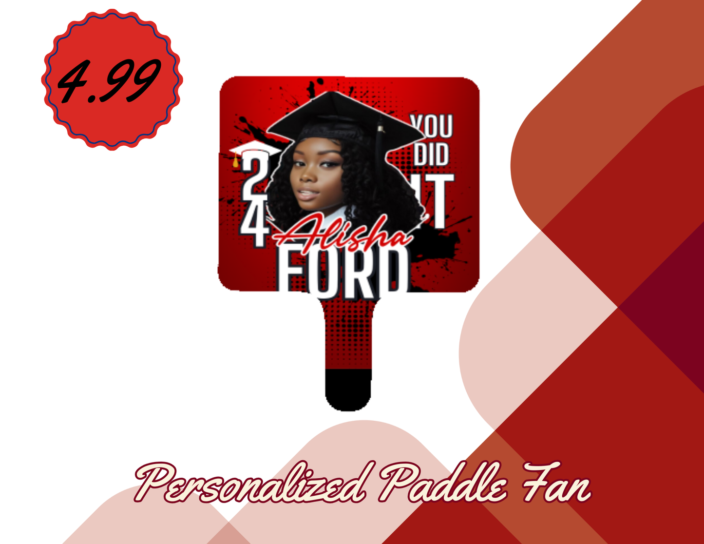 Personalized Paddle Fan