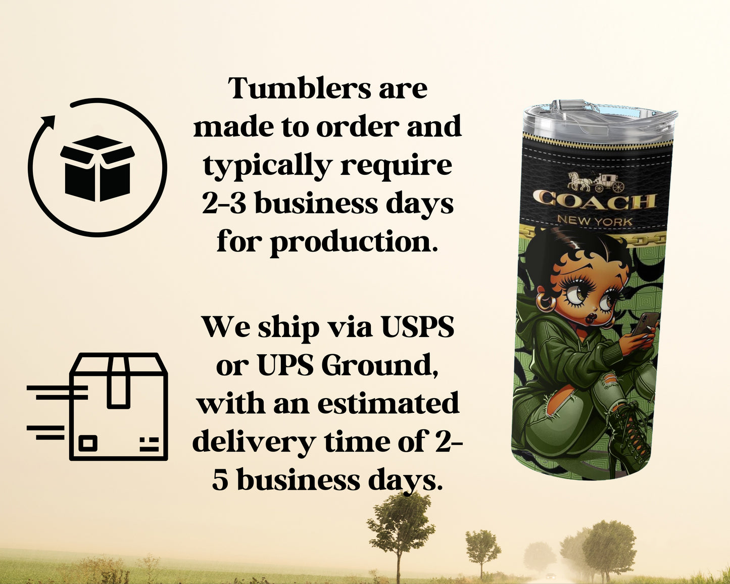 Custom Print Coach New York Tumbler product
