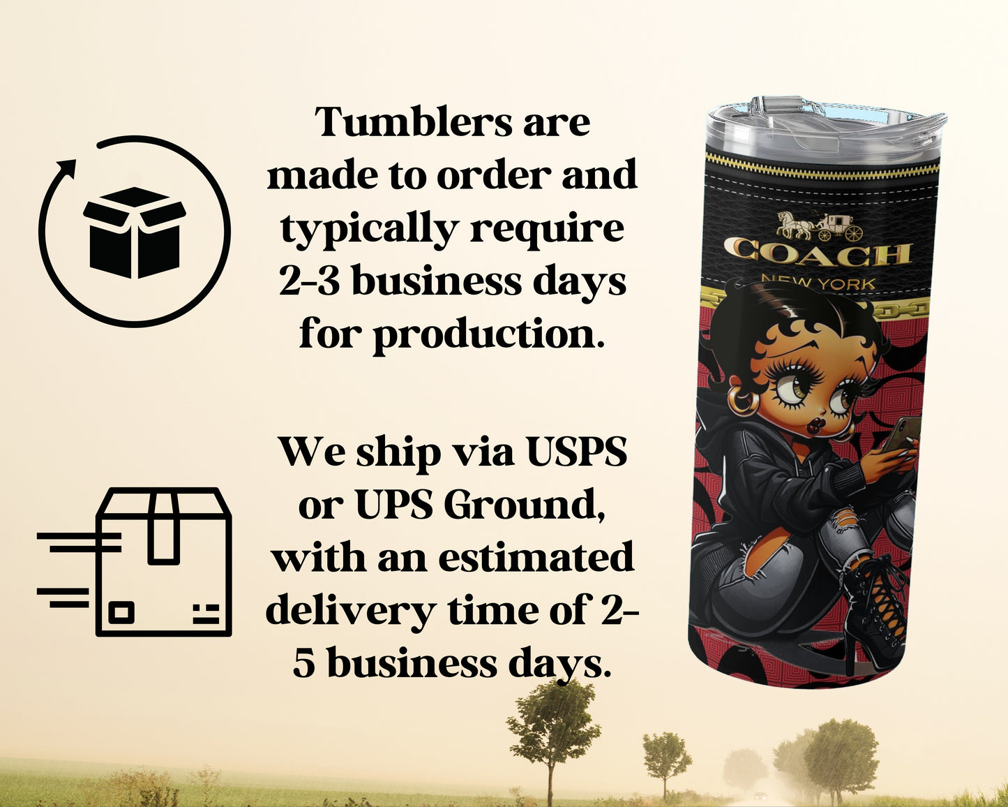Stylish Custom Cartoon Themed Tumbler product