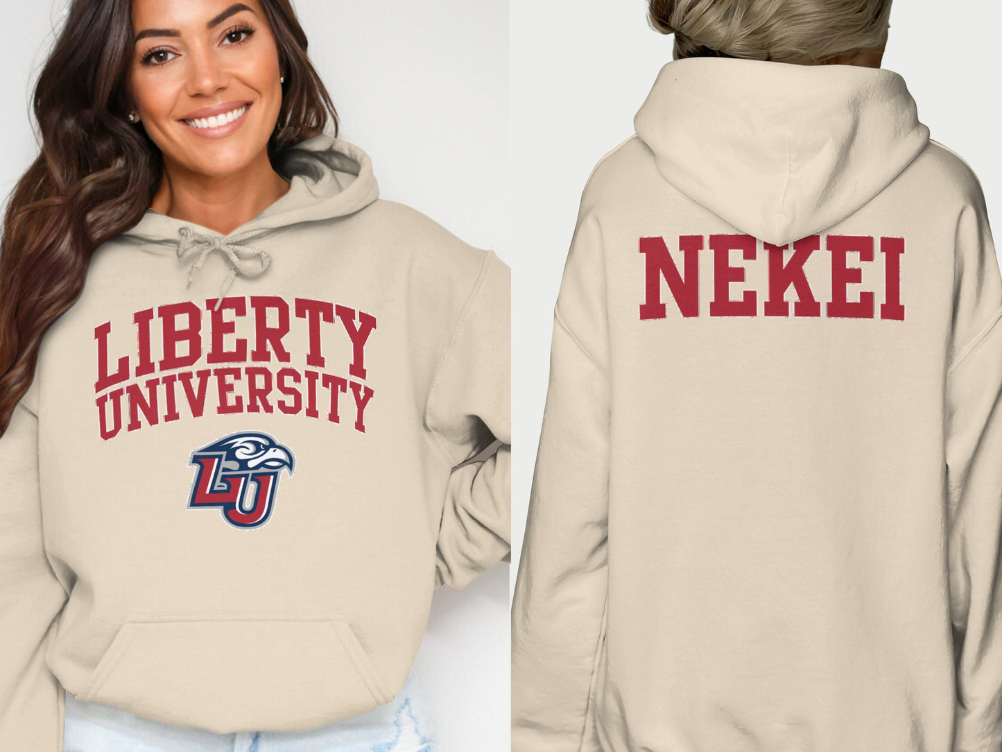 Liberty University Hoodie with Mascot Printing