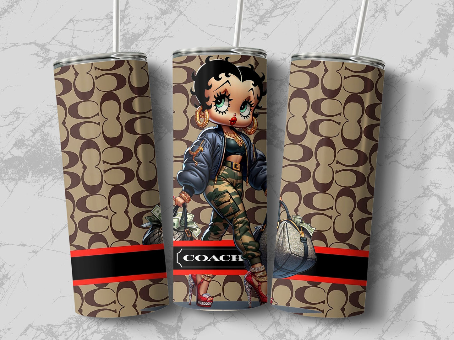 Fashionable Cartoon Character Print Tumbler product