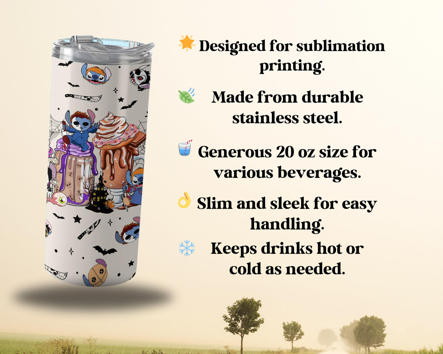Slim Sleek Design Tumbler Various Beverages Product