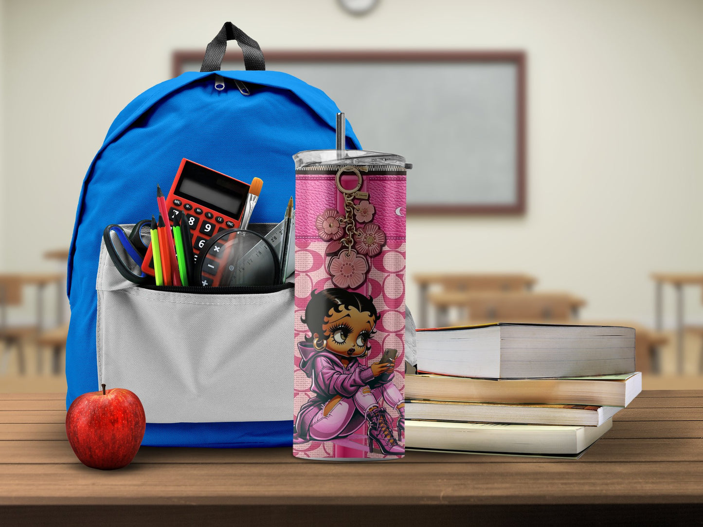 Colorful Girl Print Insulated Water Bottle product