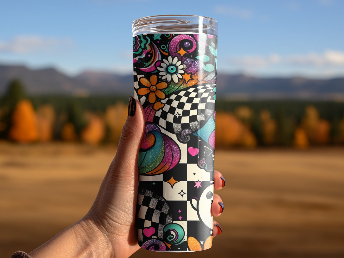 Colorful Art Design Travel Mug for Coffee product