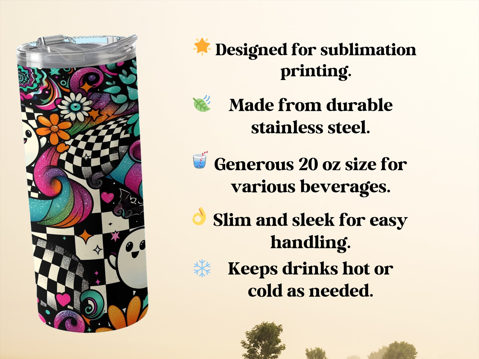 Colorful Patterned Insulated Drinkware Tumbler product