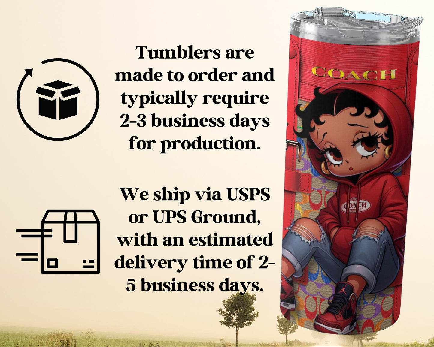 Personalized Custom Coach Tumbler Unique Design Product