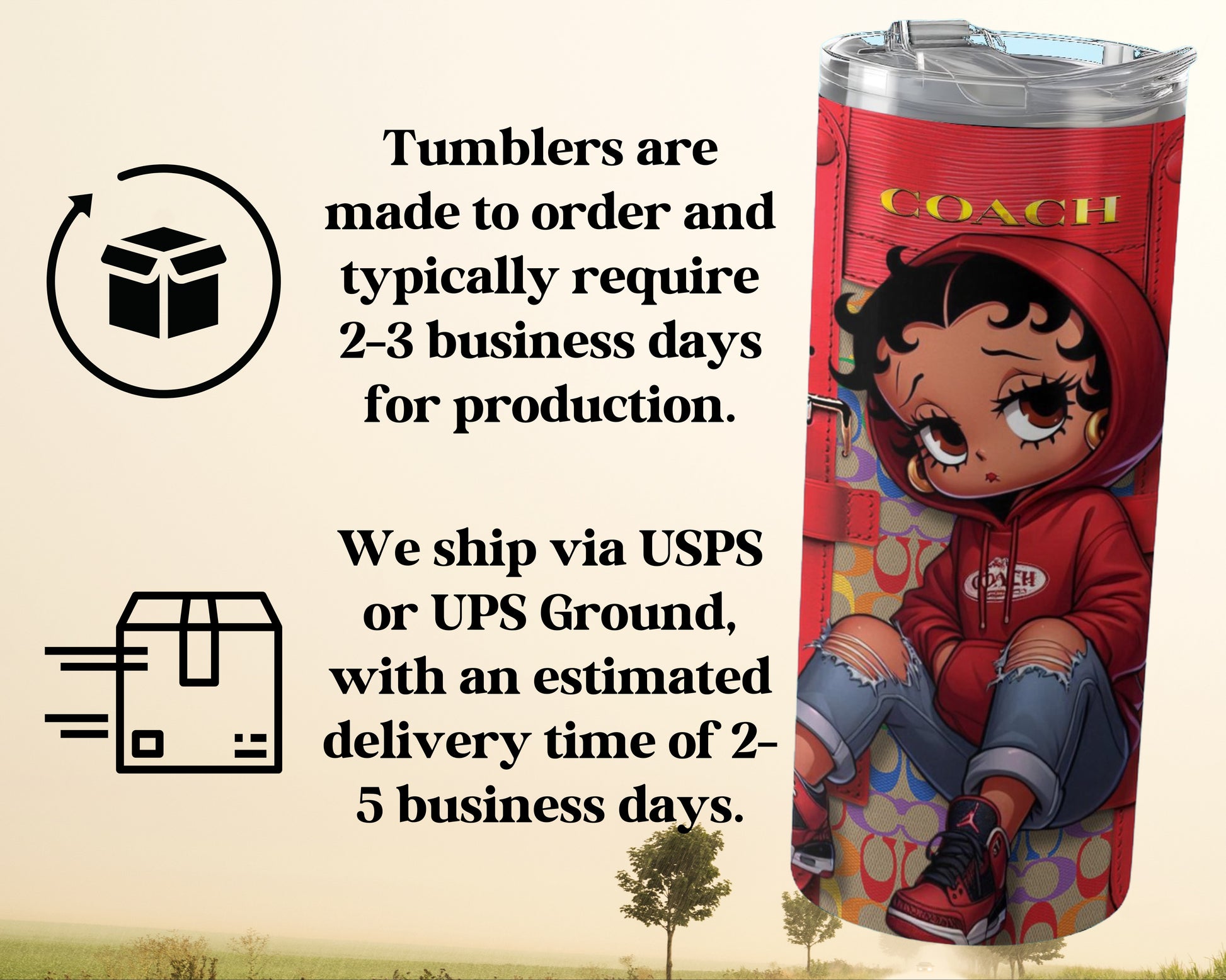 Personalized Custom Coach Tumbler Unique Design Product