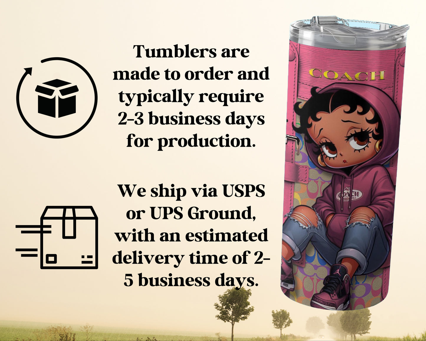 Cute Animated Girl Hoodie Design Tumbler Product