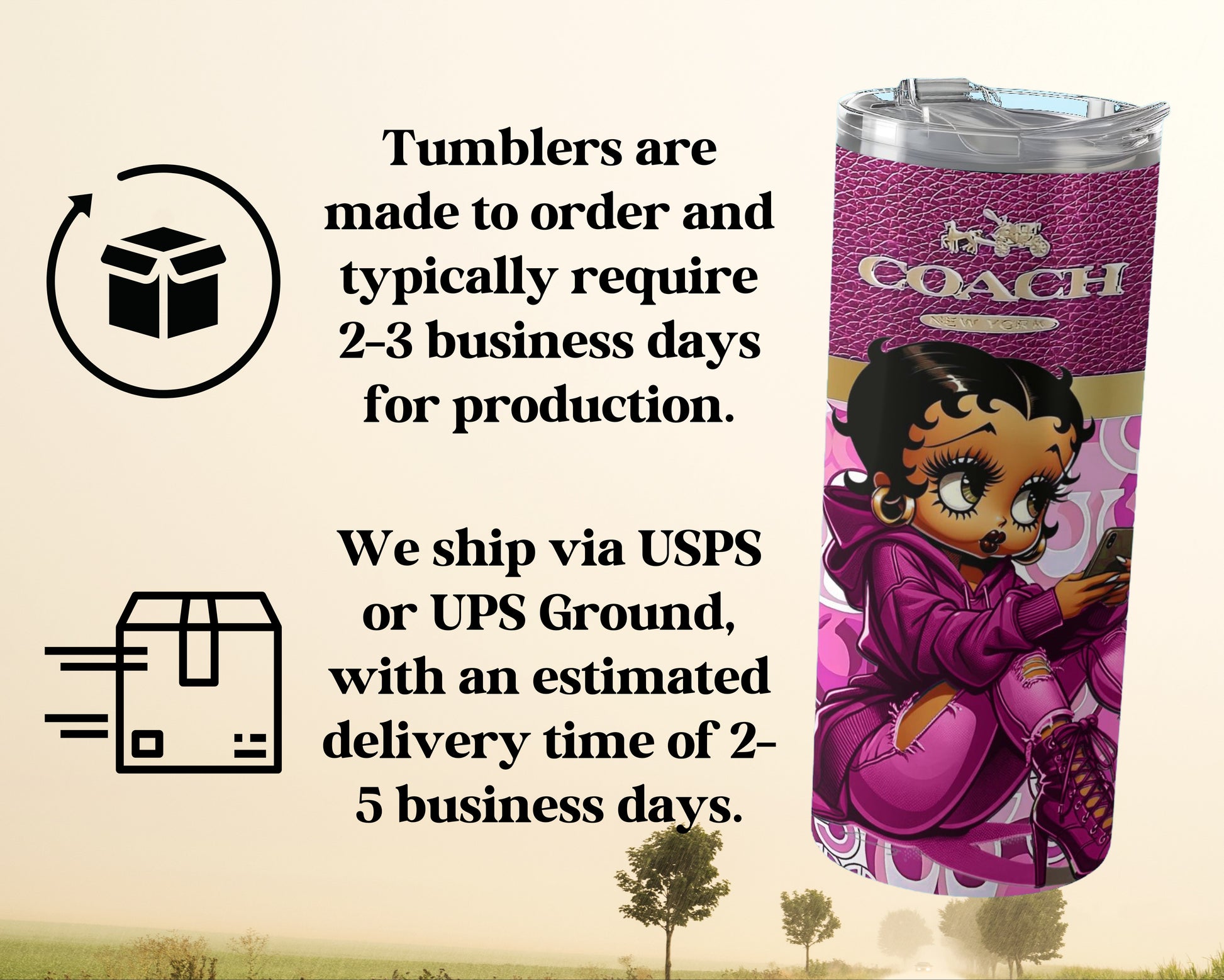 Custom Designer Pink Anime Tumbler product type