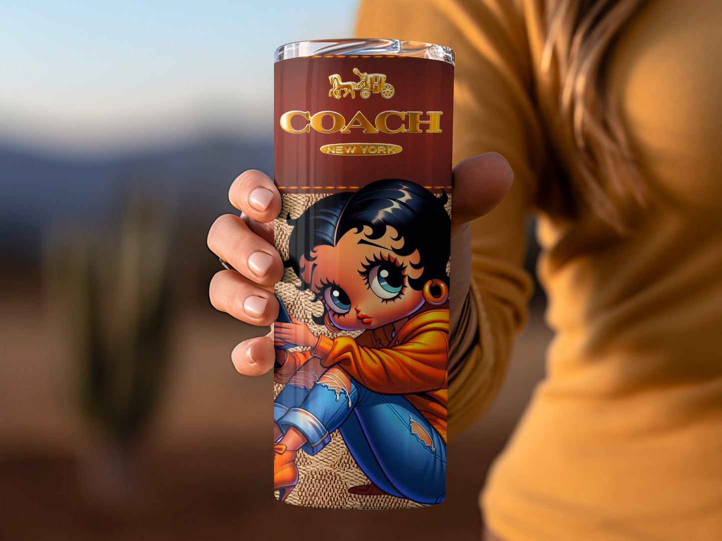 Coach New York Stylish Tumbler with Cartoon Design product type