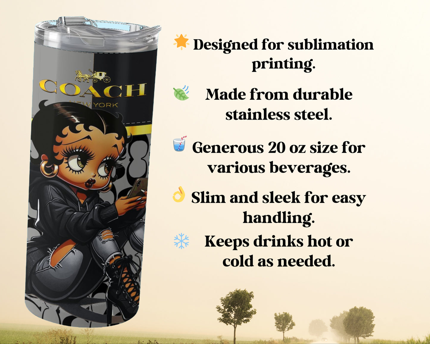 Stylish Generous 20 oz Sublimation Printing Tumbler Product