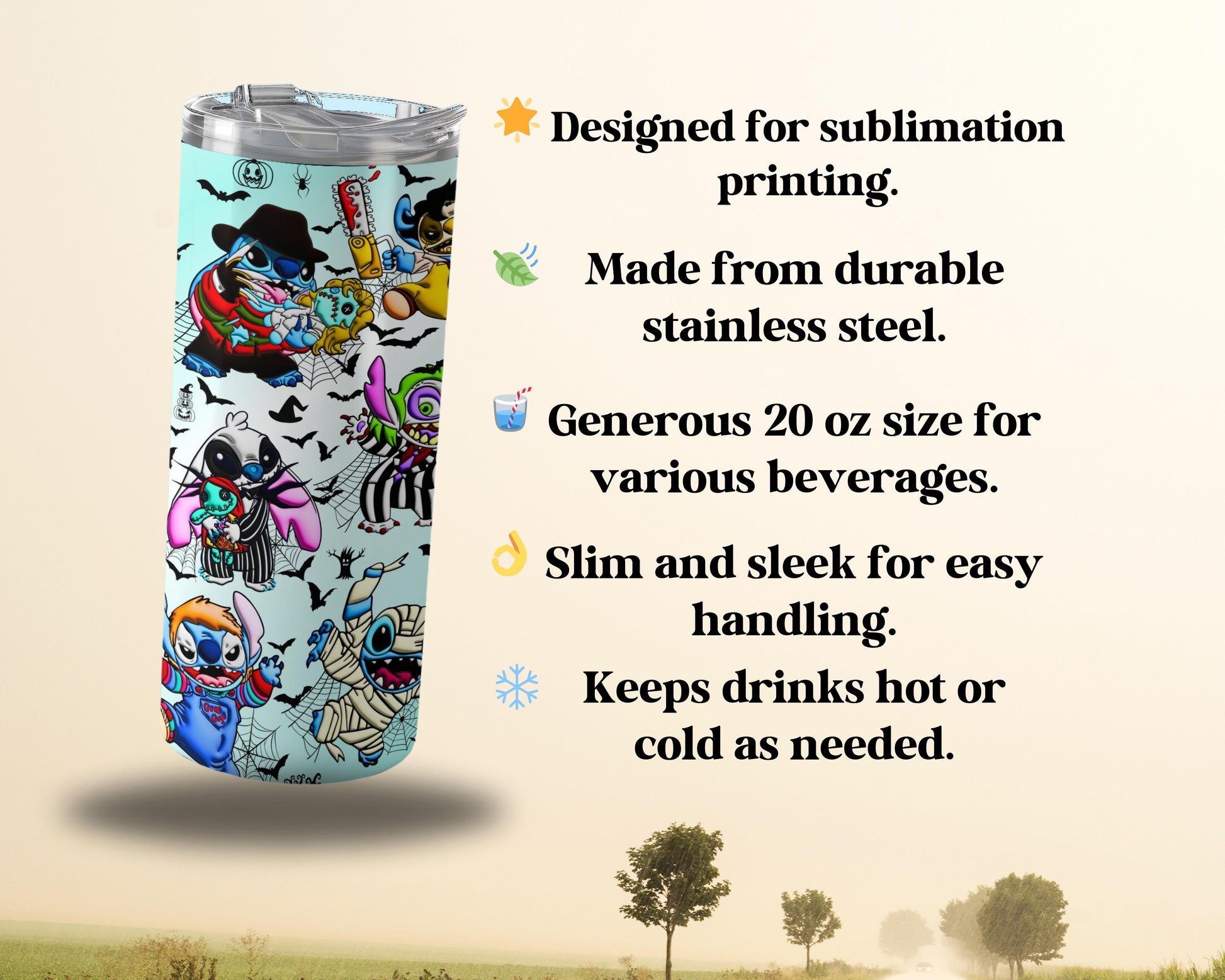 Colorful Cartoon Design Insulated Tumbler product