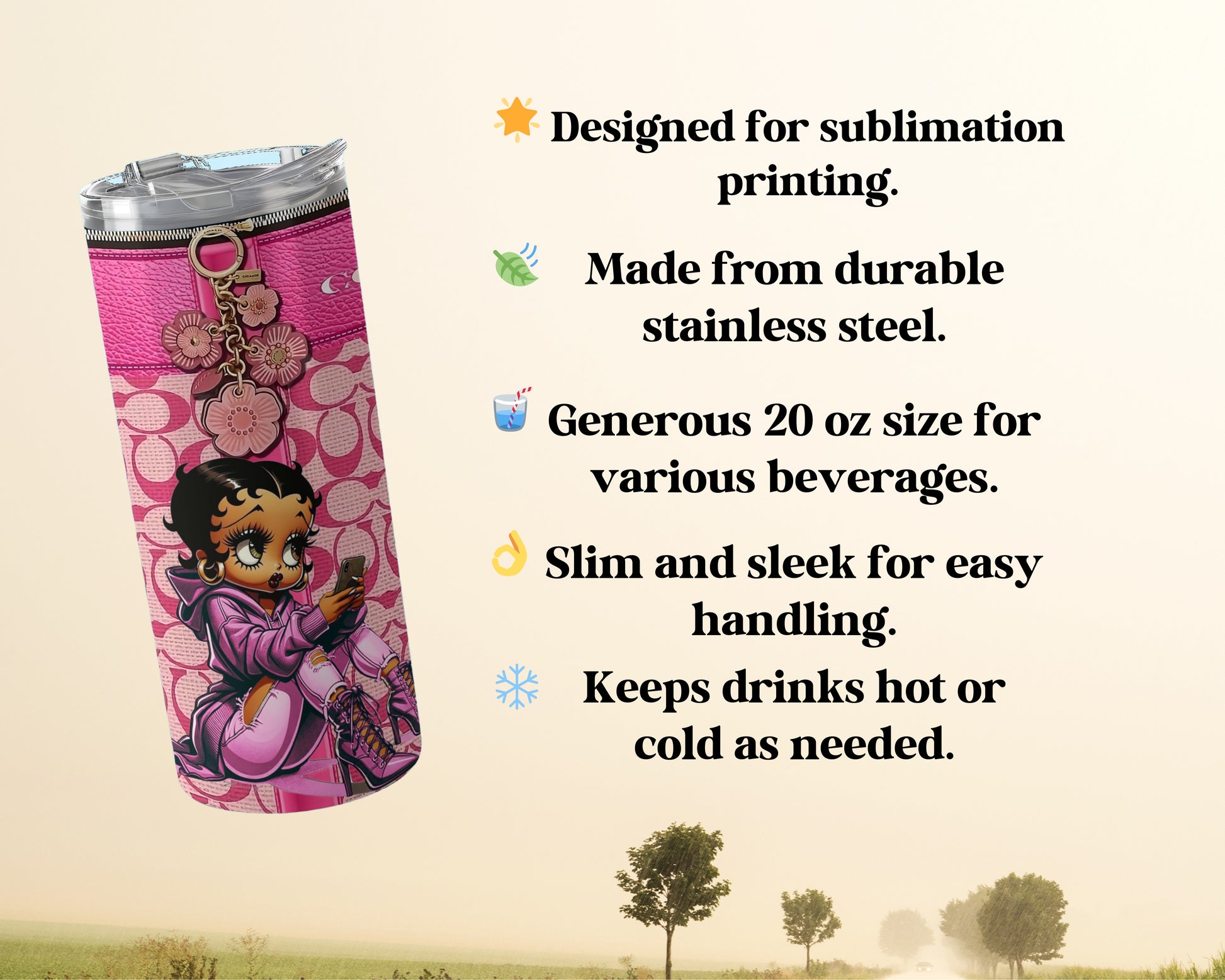 Cute Cartoon Character 20 oz Beverage Holder product