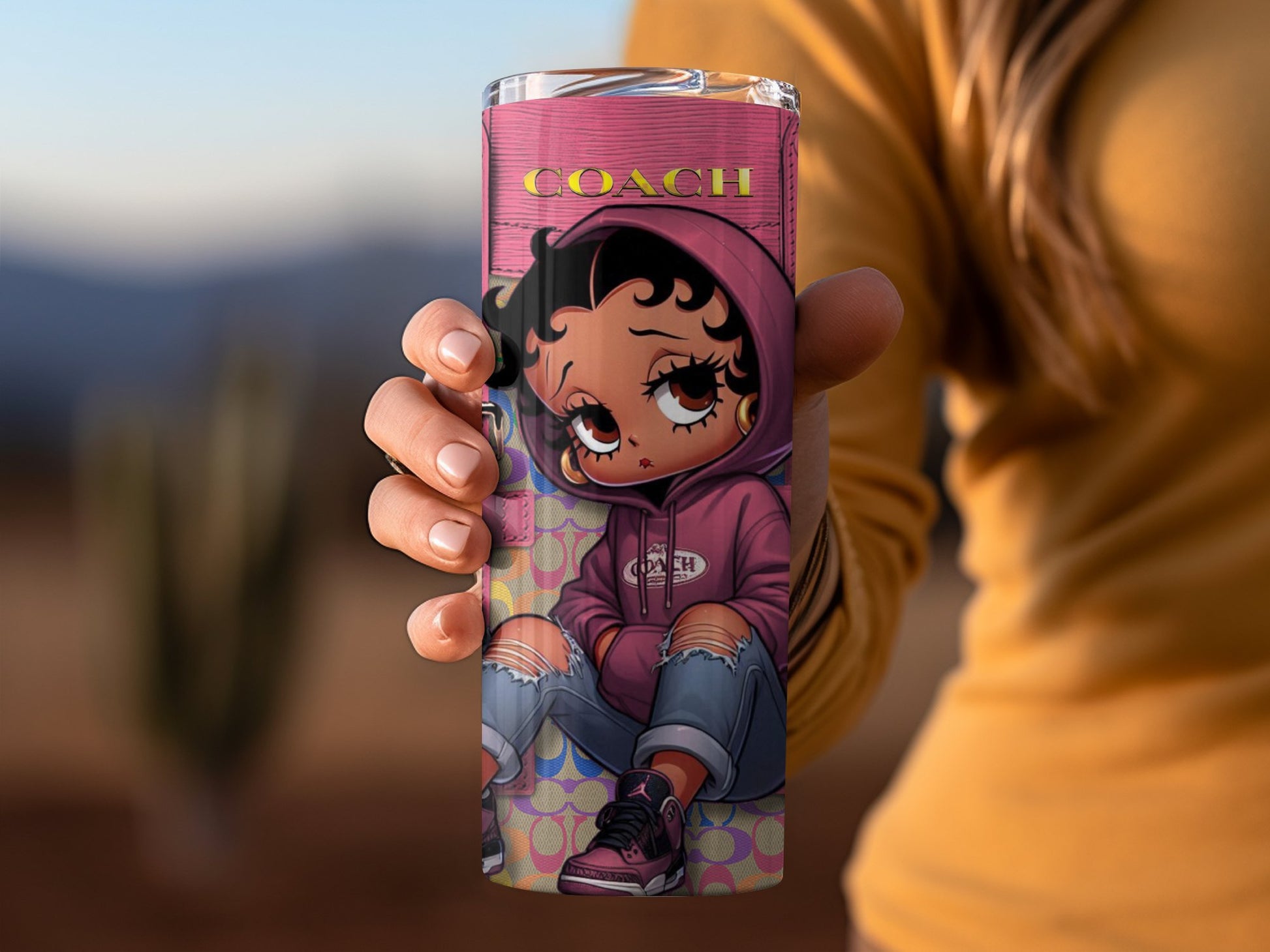 Stylish Coach Cartoon Character Printed Tumbler product