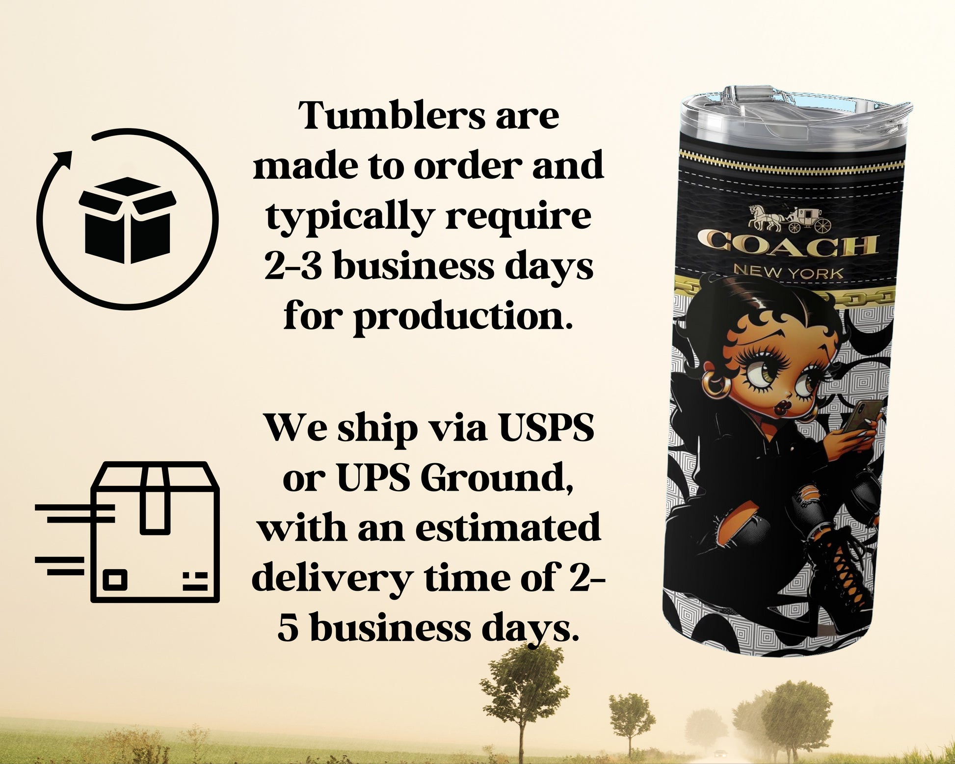 Custom Tumbler with Unique Design Travel Product
