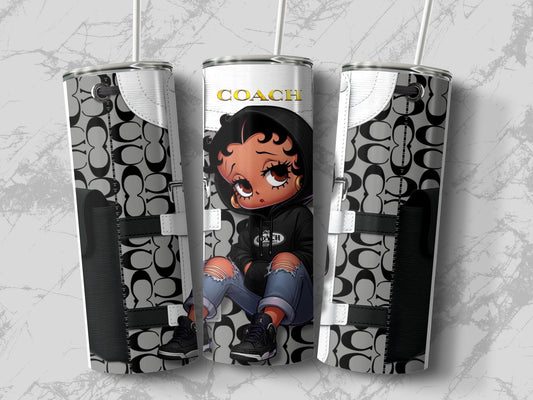 Stylish Coach Themed Tumbler with Cute Character product type