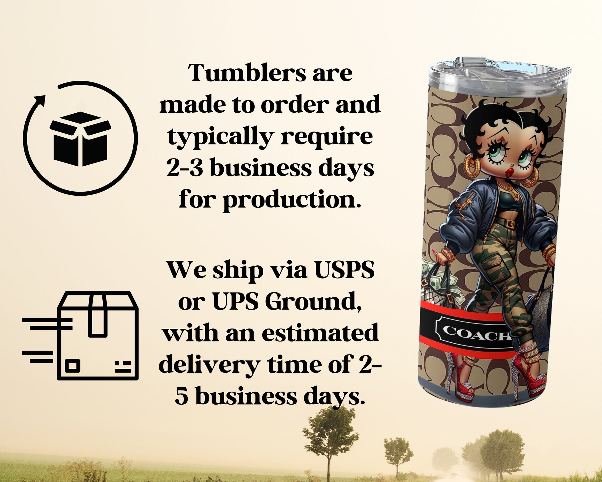 Customized Character Design Travel Tumbler product