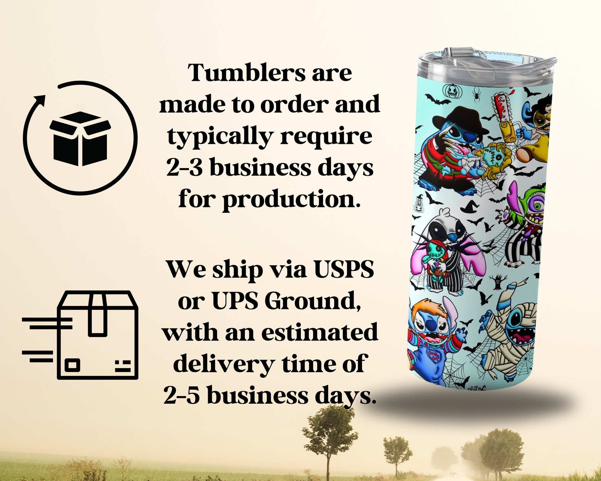 Colorful Skull Characters Design Tumbler product