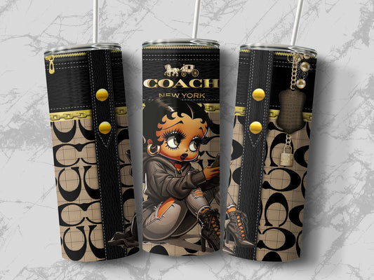Betty Boop and Coach New York print tumbler product