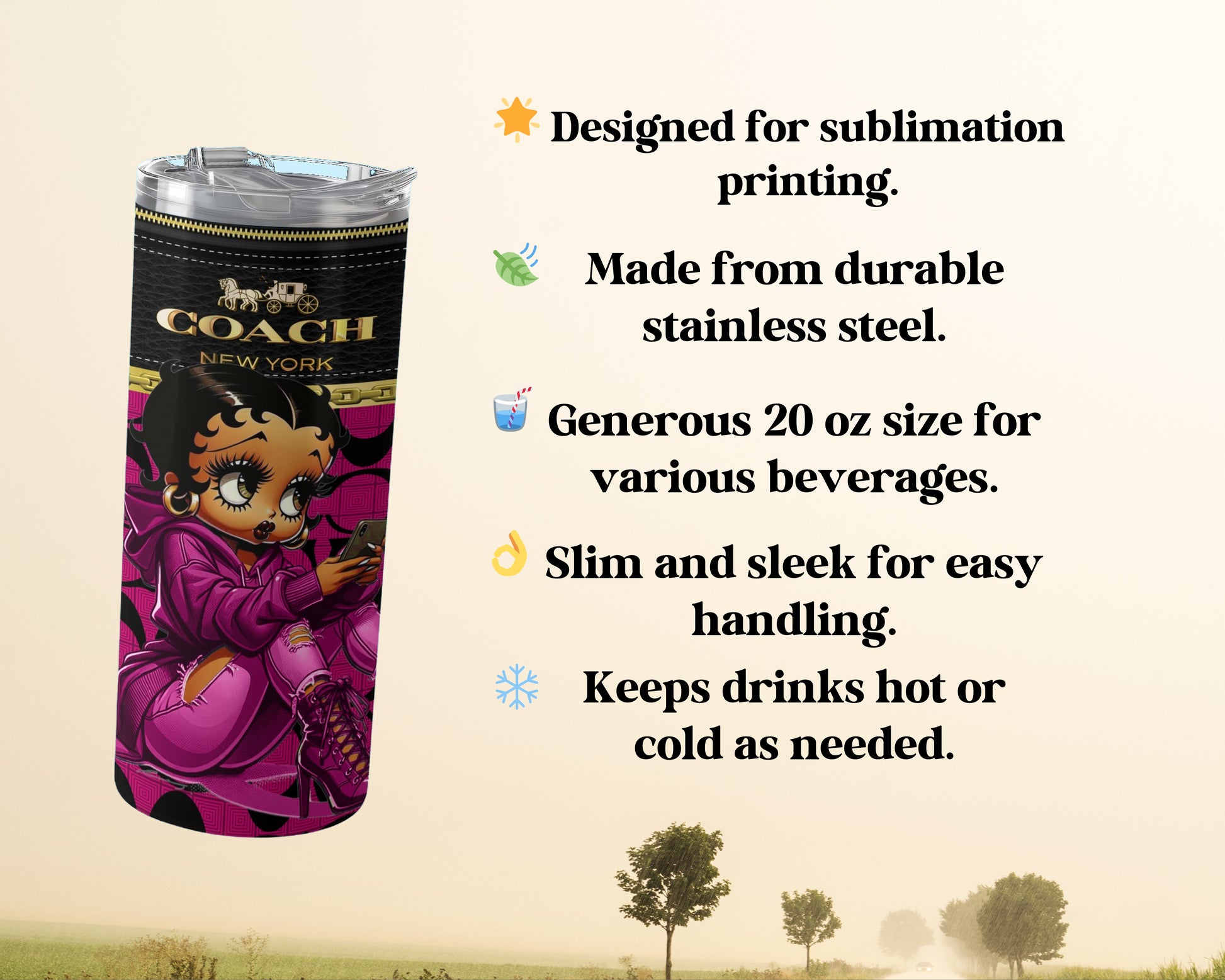 Cute Cartoon Character Sublimation Tumbler product