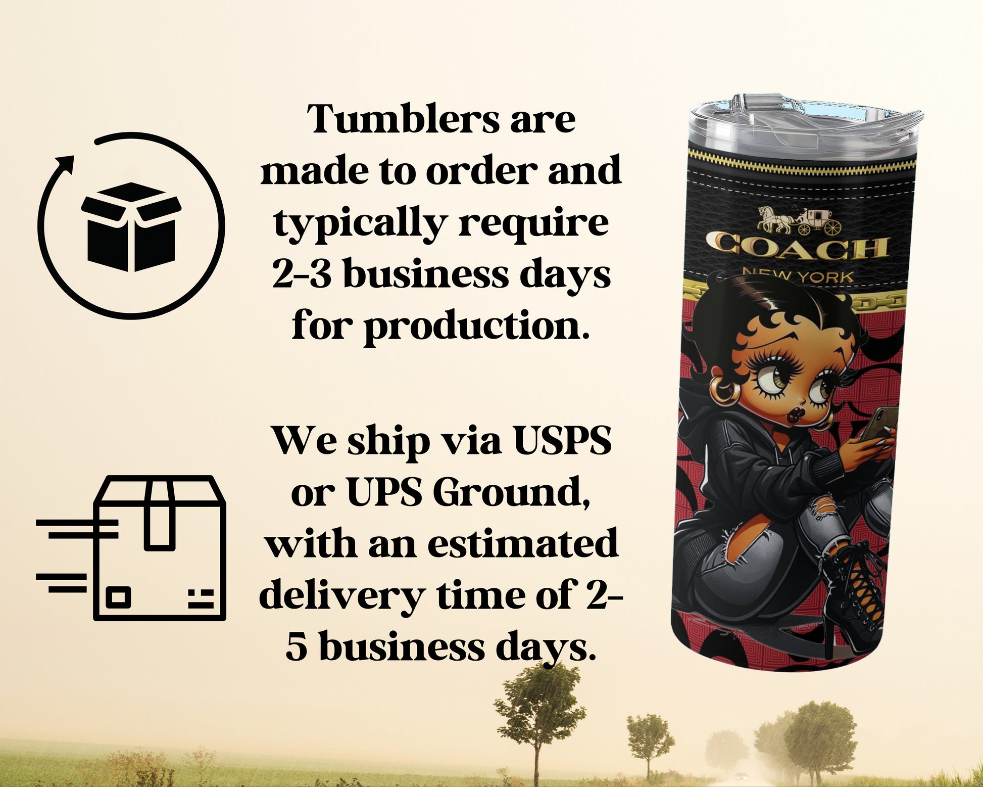 Stylish Custom Cartoon Themed Tumbler product