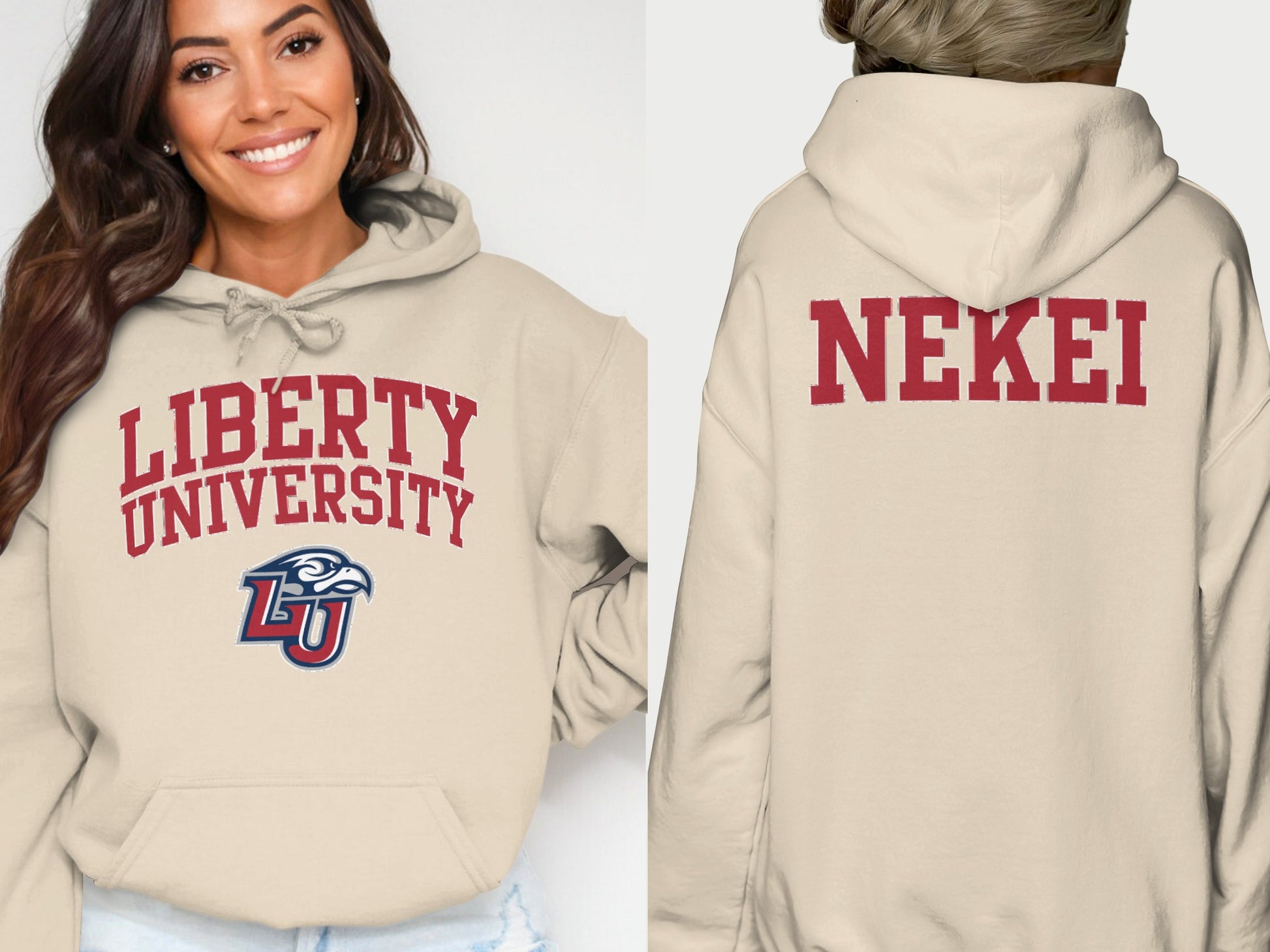 Liberty University Hoodie with Mascot Printing