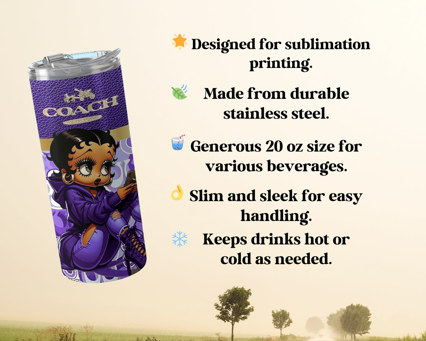 Designed for Sublimation Printing Purple Steel Product