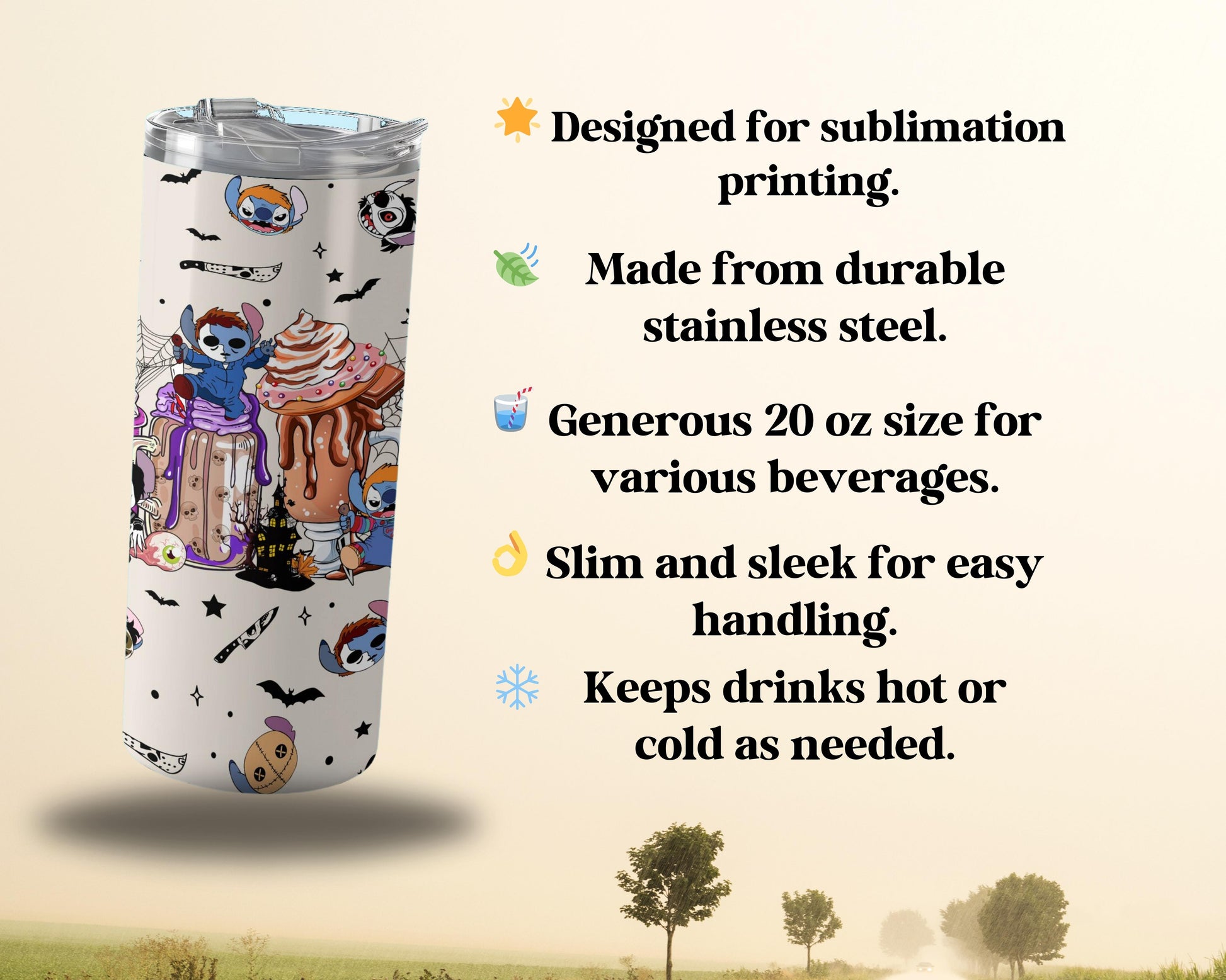 Slim Sleek Design Tumbler Various Beverages Product