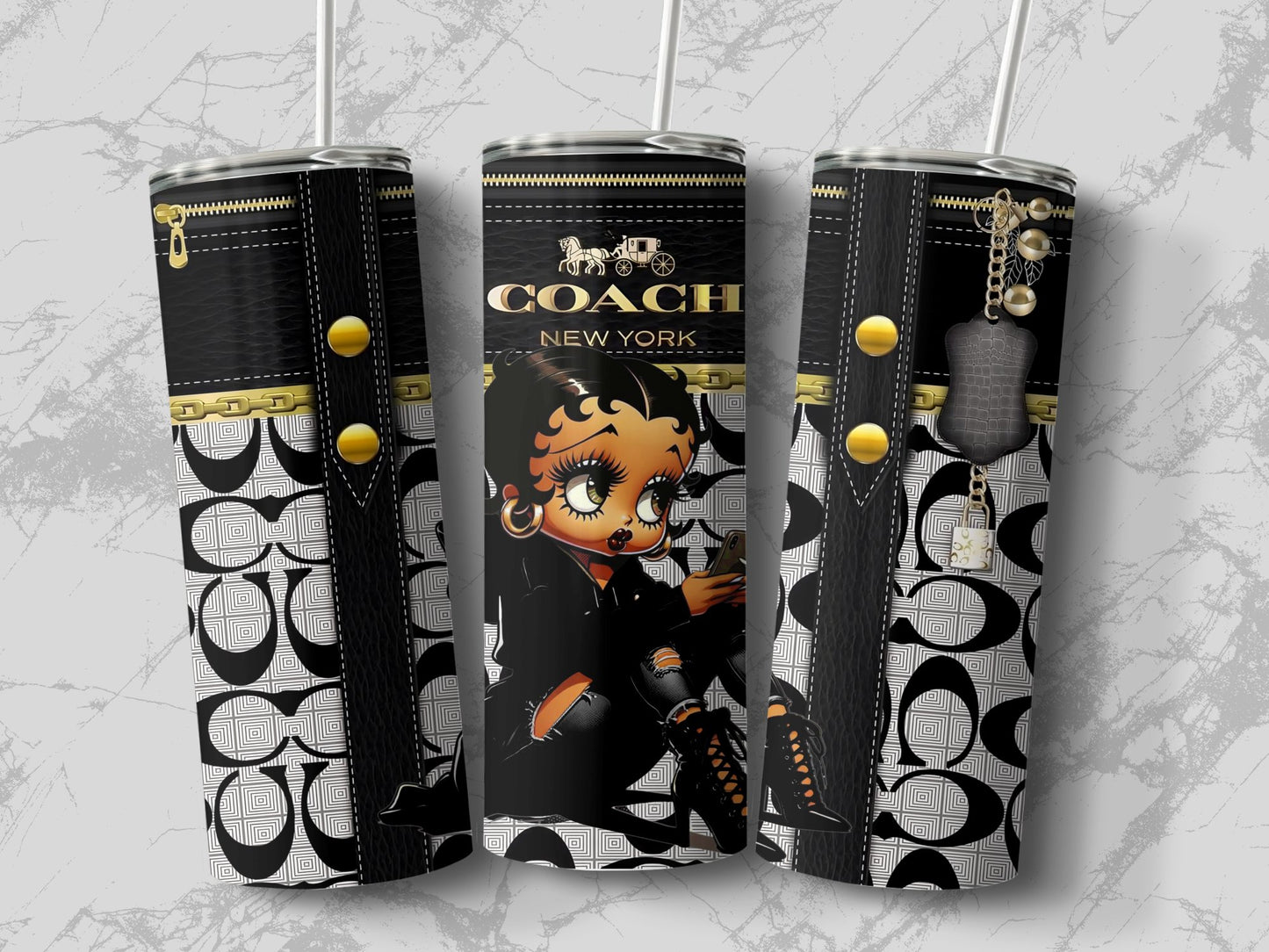 Stylish Coach New York Cartoon Graphic Tumbler product type